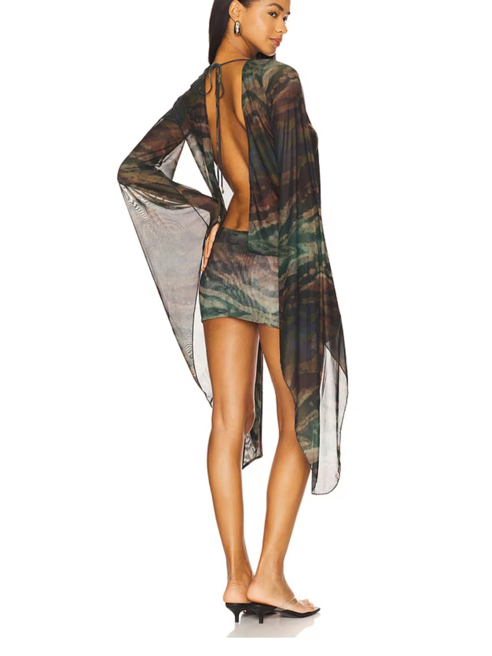 Jaded London Draped Xxl Sleeve Dress - Picture 2 of 3